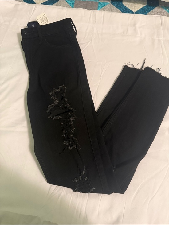 Hollister Denim - Hollister Black Skinny Jeans with Distressed Rips